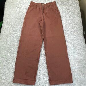Grass Roots High Rise Wide Leg Pants Brown Womens 9/10